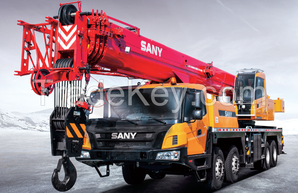 STC500T5 SANY Truck Crane 50T Lifting Capacity Strong Boom Powerful Chassis