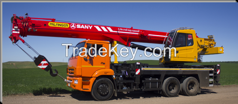 SPC250-K SANY Truck-mounted Crane 25 Tons Lifting Capacity Russian Low Temperature