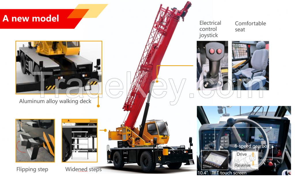 SRC300C SANY Rough-Terrain Crane 30 Tons Lifting Capacity