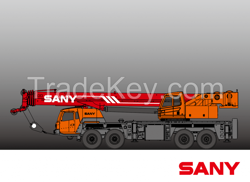 STC800 SANY Truck Crane 80 Tons Lifting Capacity All wheel steering 