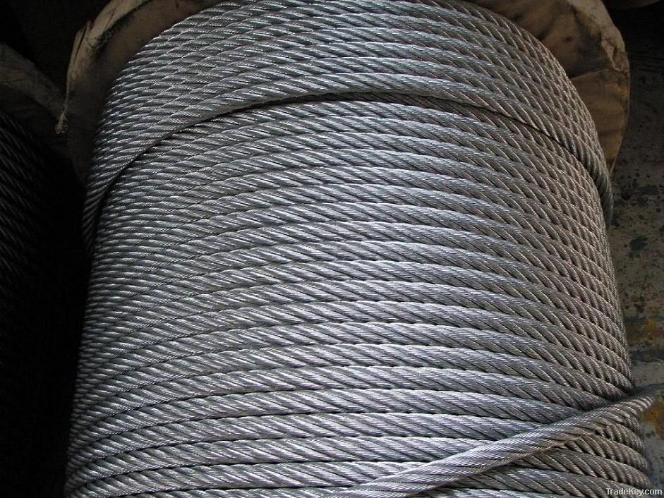 ungalvanized steel strand wire rope 1x19, 1X7, 1X19, 7X7, 7X19, 6X36SW,