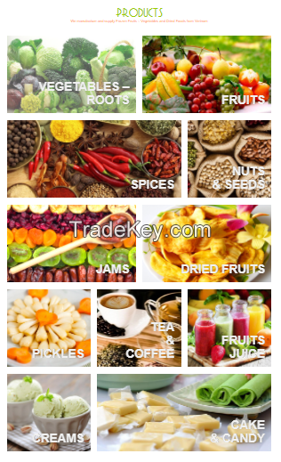 Frozen Fruits, Vegetables and Spices