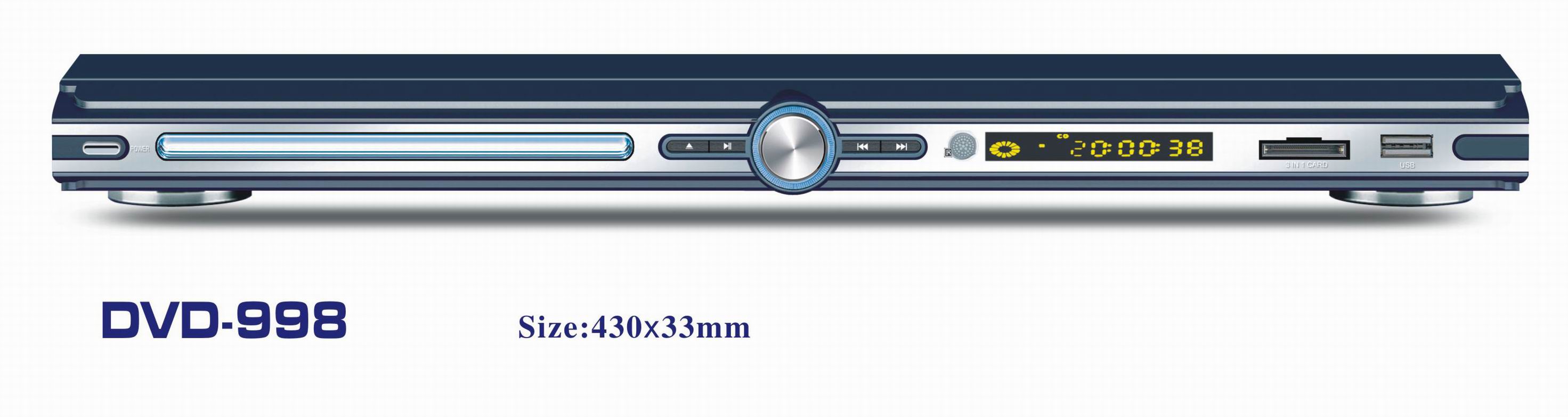 DVD Player with USB and Card Reader:DVD-998