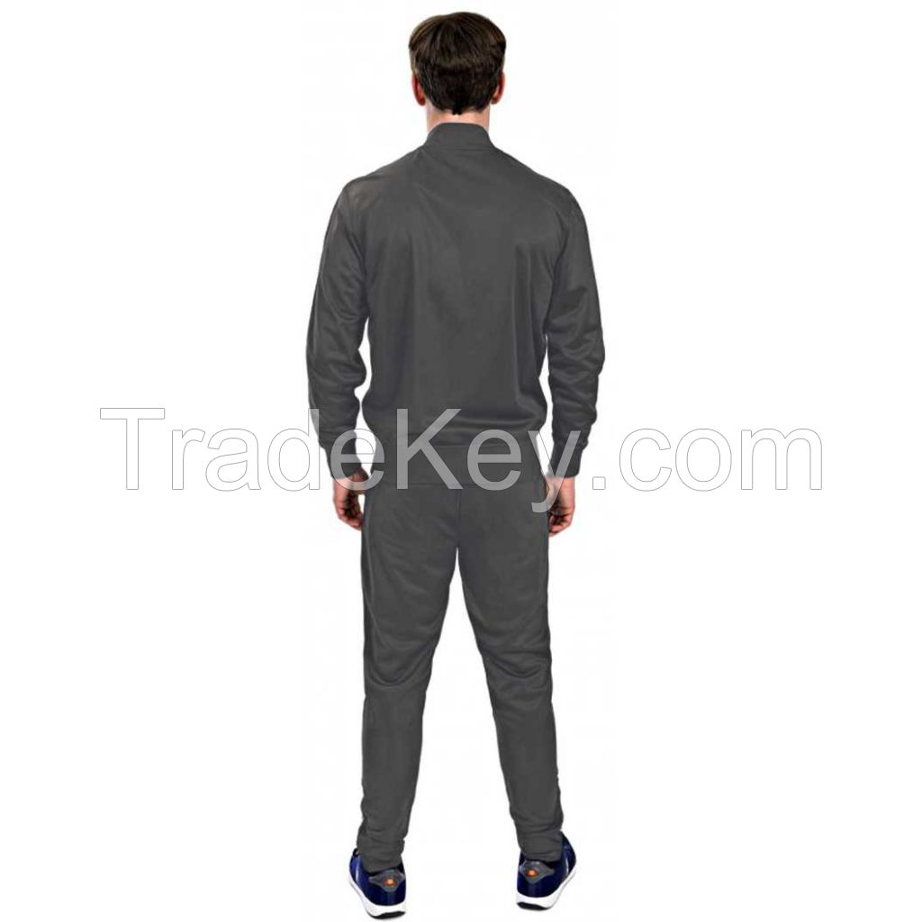 Wholesale OEM Men plain Sweat Suits with Contrast Stripe Jackets men jogging tracksuit 