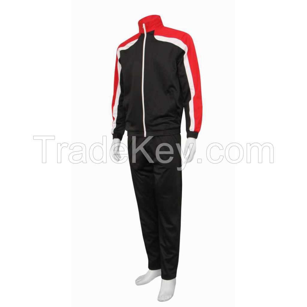 Wholesale OEM Men plain Sweat Suits with Contrast Stripe Jackets men jogging tracksuit