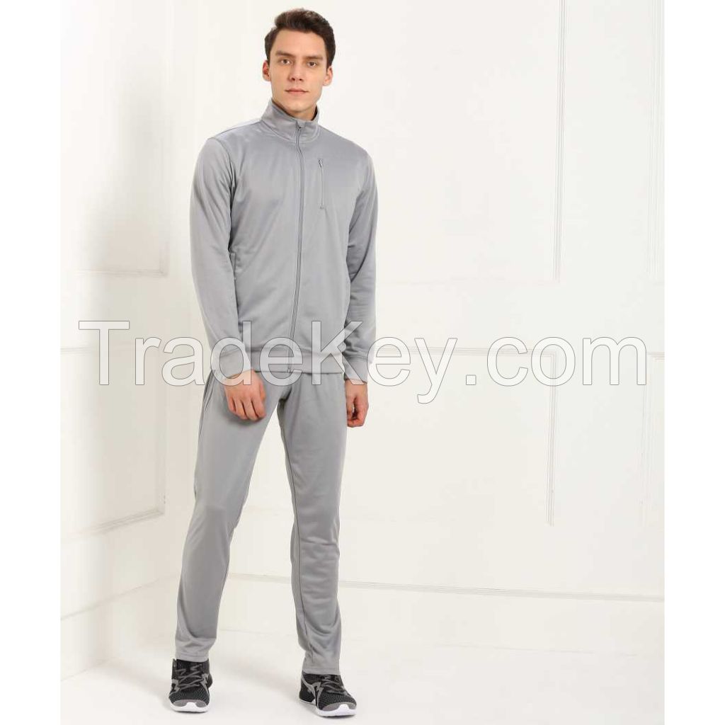 New fashion design custom logo polyester reflective sweatsuit piping details men sportswear tracksuits 