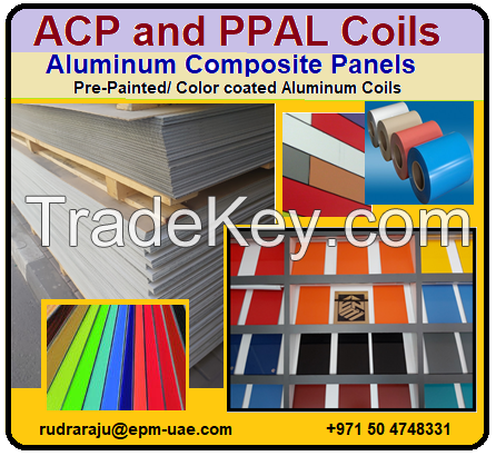 ACP , Aluminum Composite Panels, PPAL Coils, Color Coated Aluminum Coils