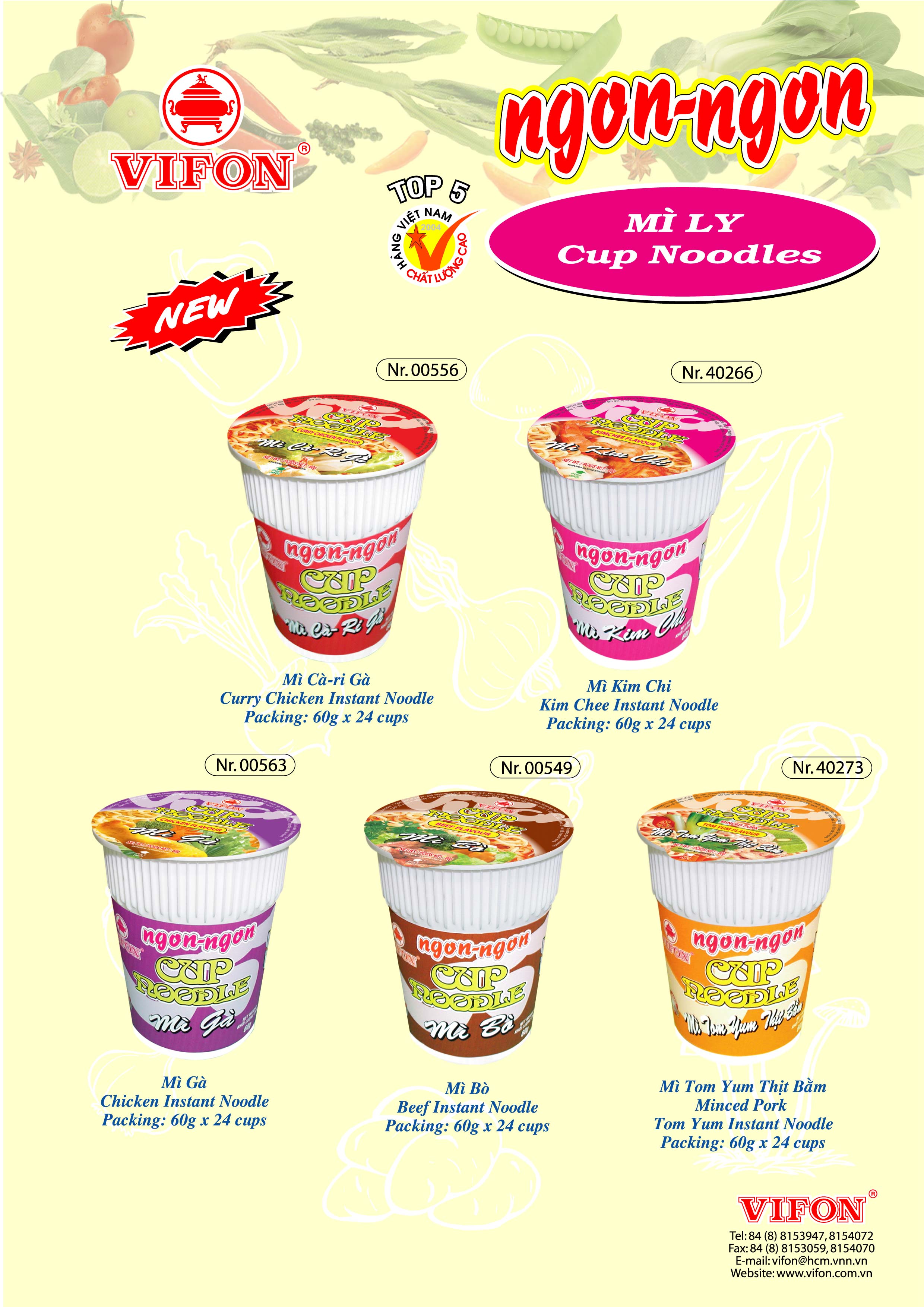 Instant noodles in cups