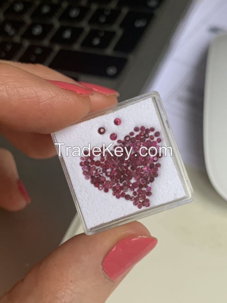 Rubies, mid quality, 1-1.8mm, 1 kg