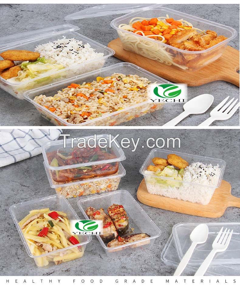 Disposable PP plastic lunch box, takeaway, hotel, Chinese restaurant, food grade safe use