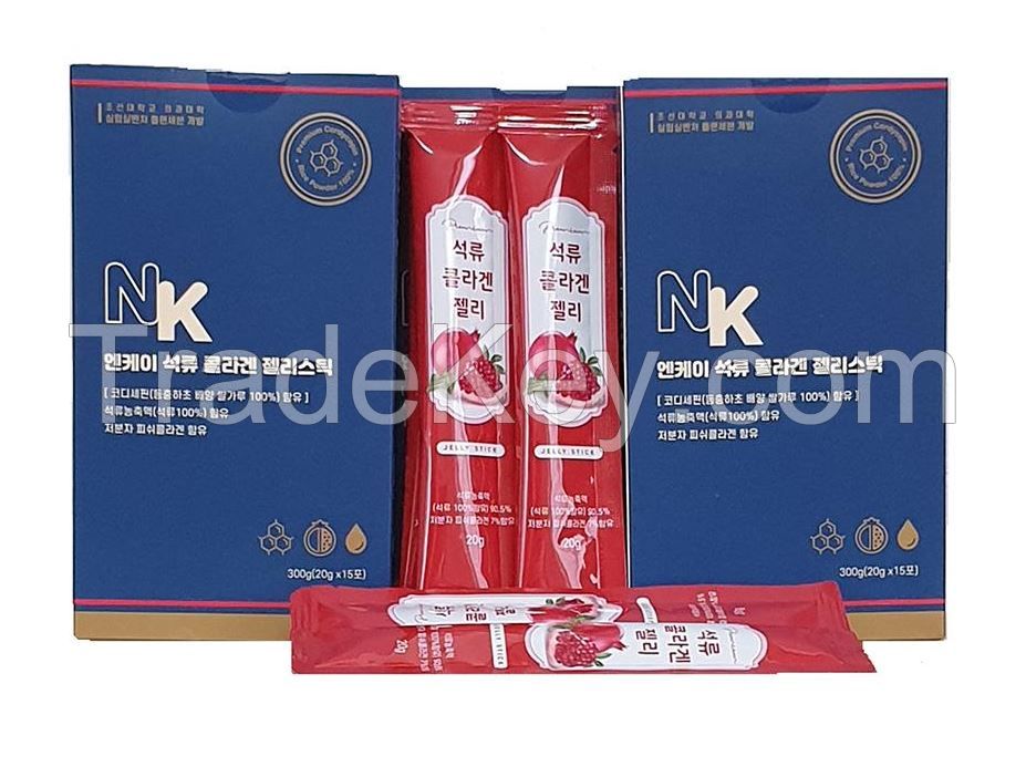 NK Pomegranate Collagen Jelly 15 Sticks Vitamin Dietary Fiber Healthy Food Korea