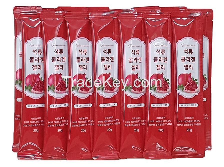 Nk Pomegranate Collagen Jelly 15 Sticks Vitamin Dietary Fiber Healthy Food Korea