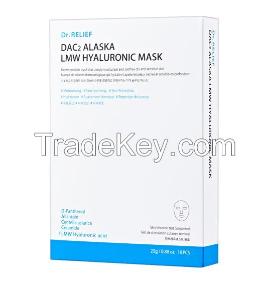 Dr.RELIEF DAC2 Low molecular hyaluronic acid cica mask pack with Premium Bio-cellulose Sheet