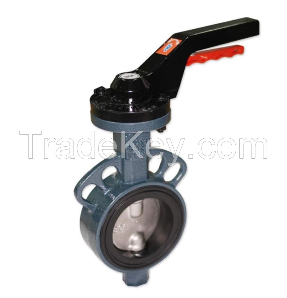 DOW Valve Korea, Cast Iron Body, EPDM seat, Wafer Type, Butterfly Valve Operating Lever Operated