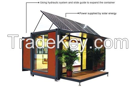 20FT/40FT Expandable Flat Pack Prefab Module Container House With Solar Energy