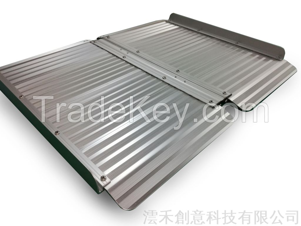 Wheelchair Ramp, Portable Single Folding Ramp, Threshold Ramp, Perfect for Wheelchair