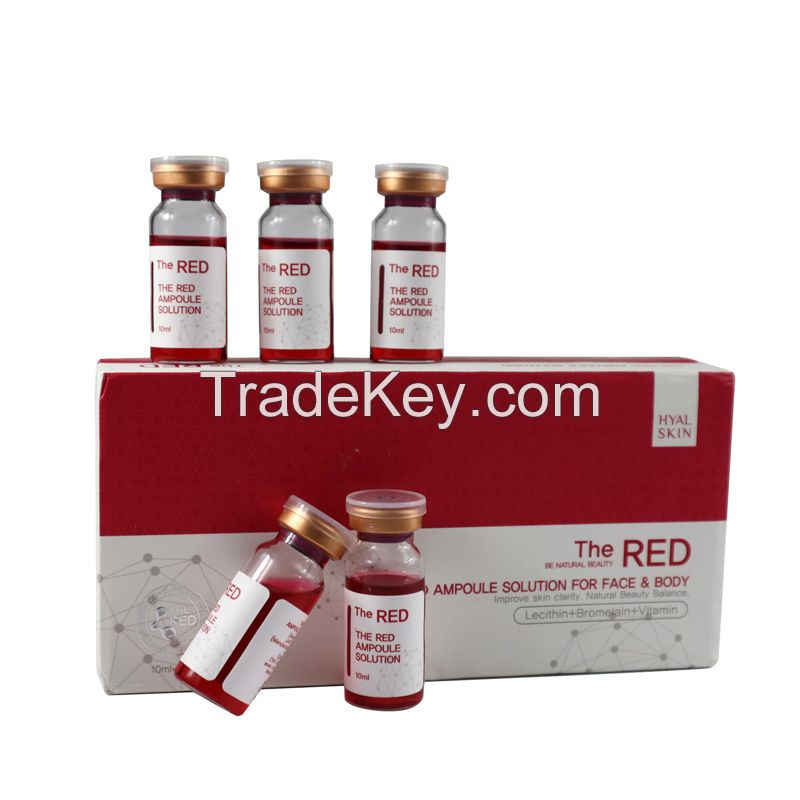 The Red Ampoule Solution Lipolytic Injection Dissolve Fat Lipolysis Ampoule