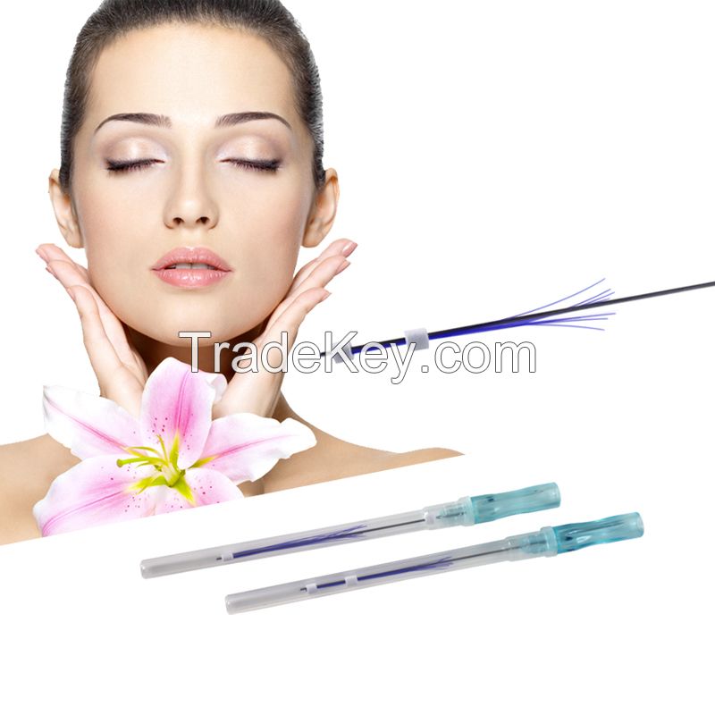 face suture lifting 19g W blunt needle cone pdo thread molding thread for face and body lift