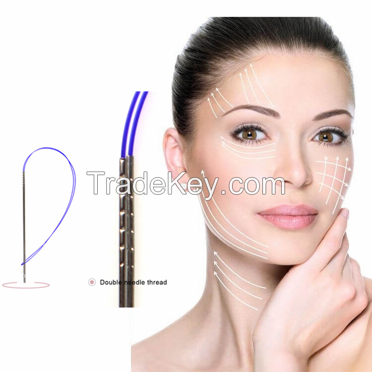 New arrival face lifting cog pdo thread cosmetic 6d cog thread lift face thread needle