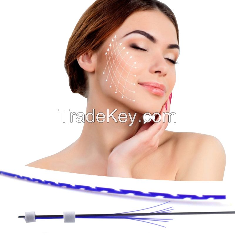 Gold supplier collagen face lift Cog 4D fio lifting Sharp needle 23G 90mm thread from korea