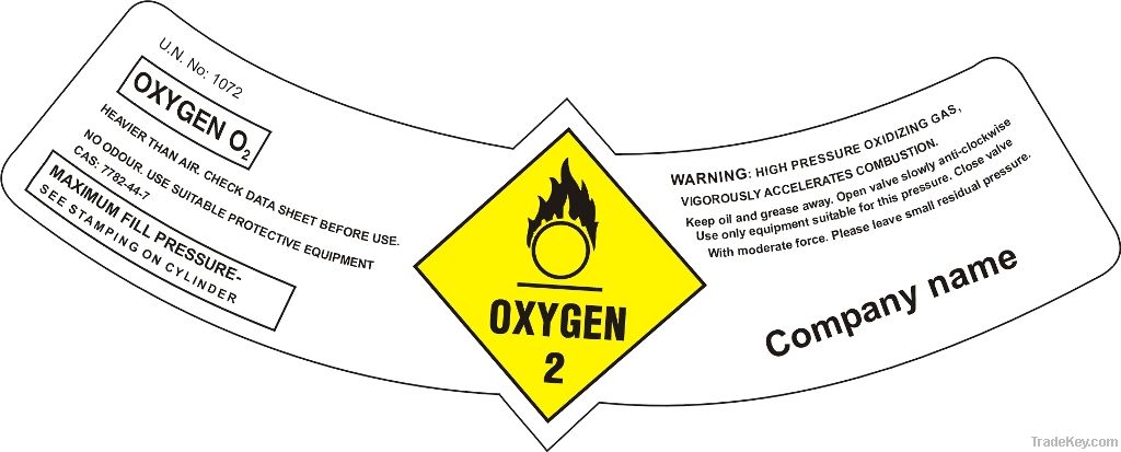 Gas Cylinder Stickers (labels)