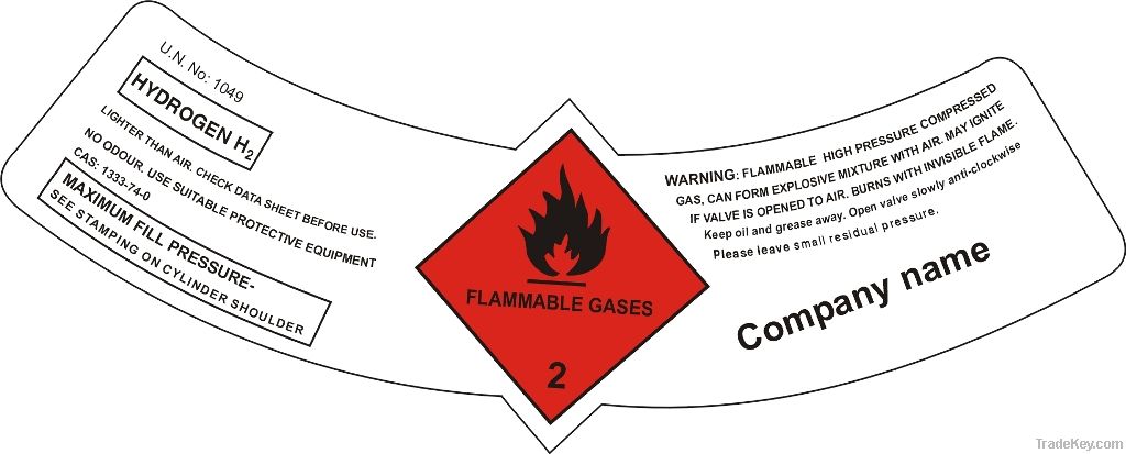 Gas Cylinder Stickers (labels)