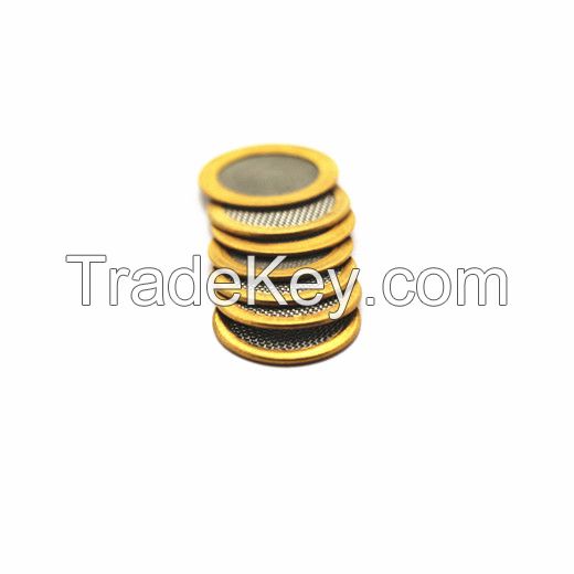 Round Shape 304 Stainless Steel Wire Mesh Filter Disc With Brass Rim 