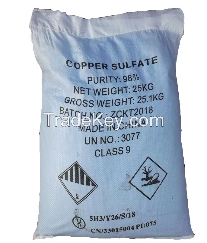Competitive Price CuSO4 Mining Reagent Chemical Copper Sulfate Pentahydrate 25%