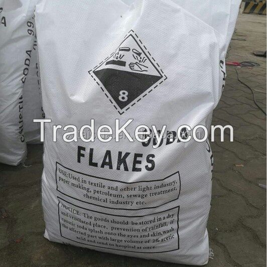 Discounted Prices NaOH Sodium Hydroxide Flakes Soda Flake 99% in 25kg Bag