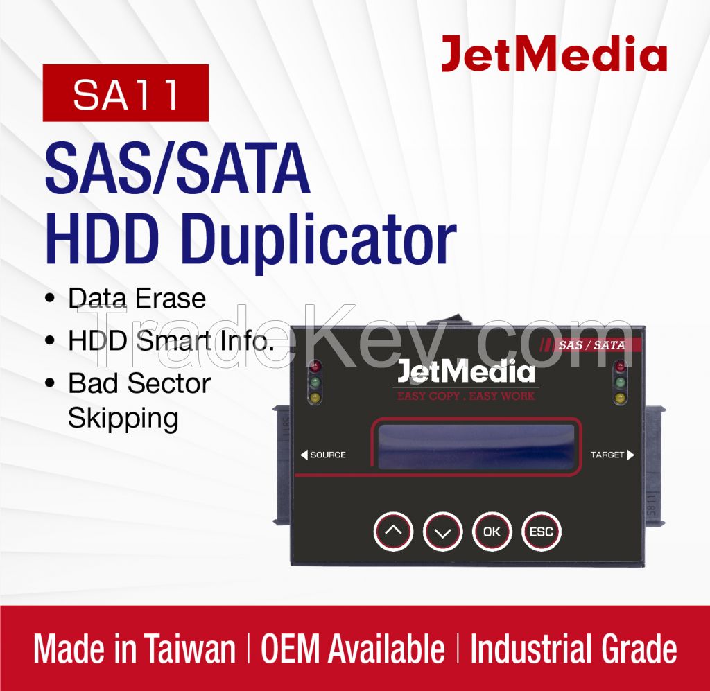 JetMedia SA11 18G/min SAS Server Hard Drive SSD/NGFF/mSATA Eraser Duplicator