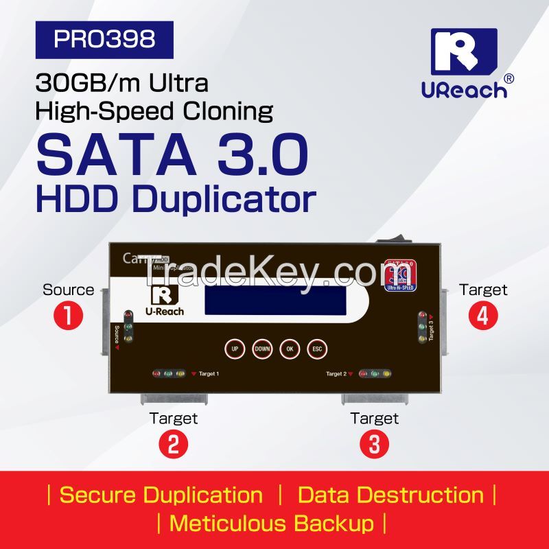 1: 3 Ultra High-Speed Series HDD/SSD Duplicator - PRO398