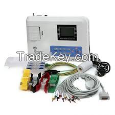 carejoy 7-inch Color LCD Portable Digital 3-channel 12-lead Electrocardiograph ECG Machine EKG Machine