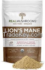 Organic Hericium Erinaceus Lions mane mushroom fruit bodies powder USDA EEC Kosher check private label product