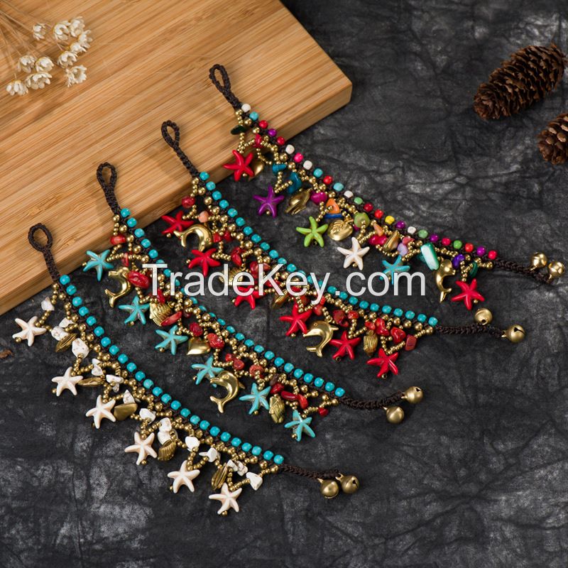 Sea elements theme handmade braiding Bracelet- MC557