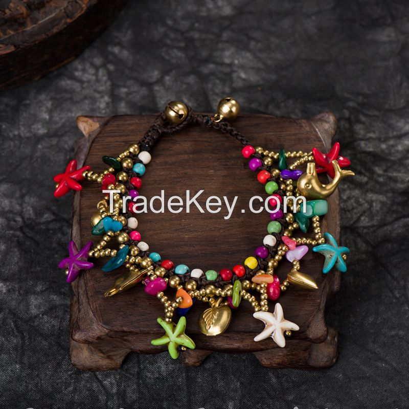 Sea elements theme handmade braiding Bracelet- MC557