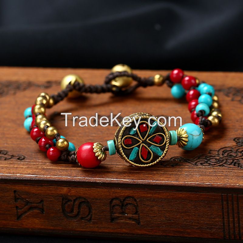 Nepalese Pearl traditional handmade braiding Bracelet - MCS0212