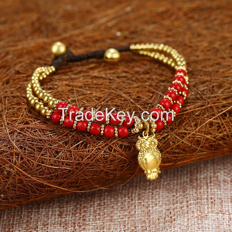 Animals theme handmade braiding bracelet - MCS070