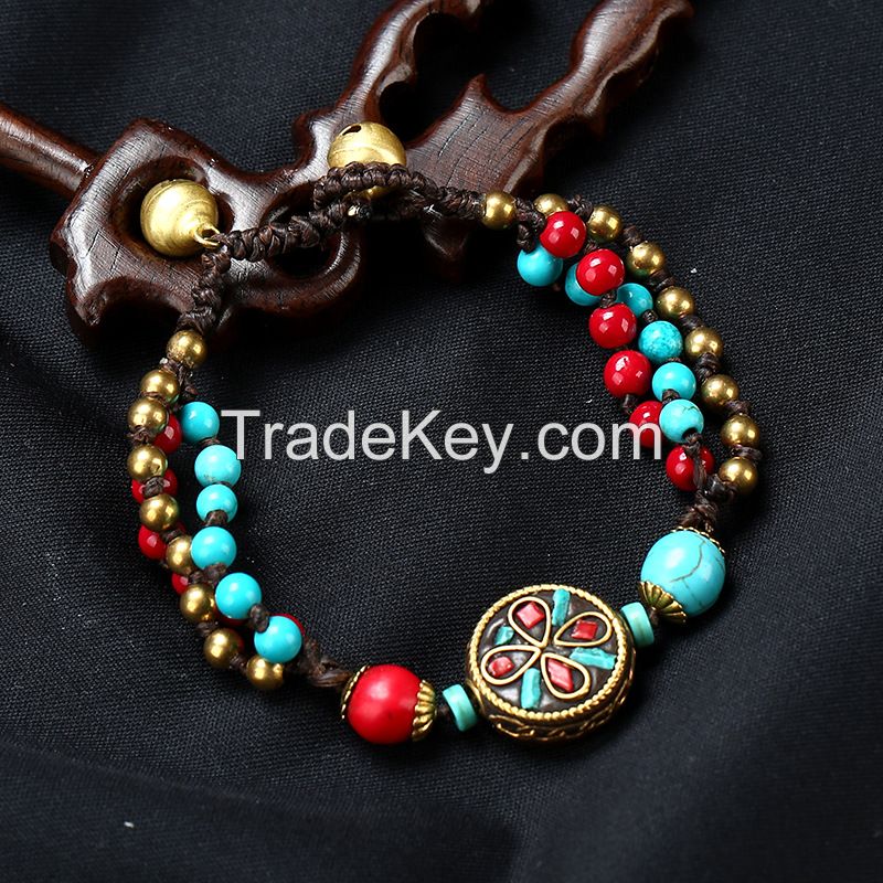 Nepalese Pearl traditional handmade braiding Bracelet - MCS0212