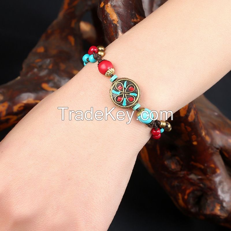 Nepalese Pearl traditional handmade braiding Bracelet - MCS0212