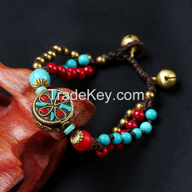 Nepalese Pearl traditional handmade braiding Bracelet - MCS0212