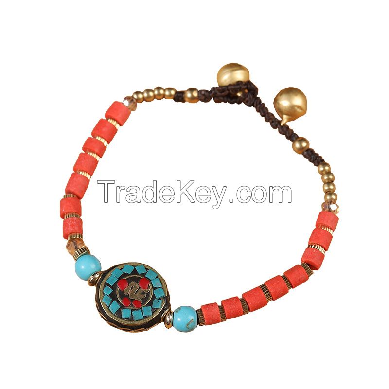 Nepalese Pearl traditional handmade braiding Bracelet- MC1003-1