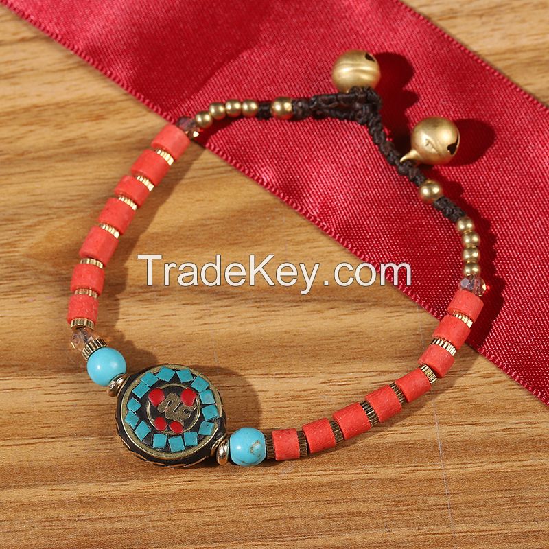 Nepalese Pearl traditional handmade braiding Bracelet- MC1003-1