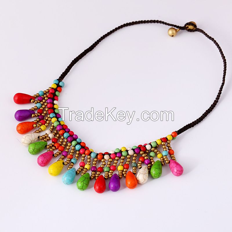 Traditional boho style beading necklace - MCX017