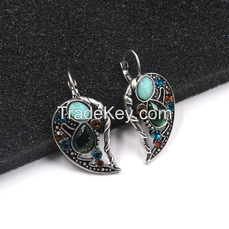 Boho Gothic style heart breaking Earrings - E0651