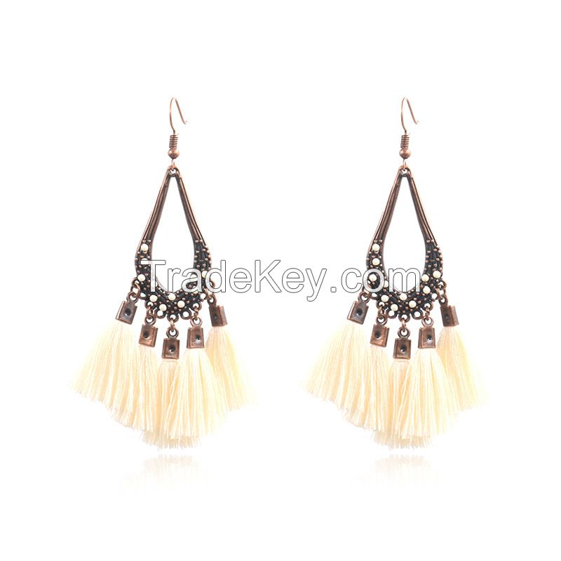 Vintage Tassel Earrings - HQEF-0225