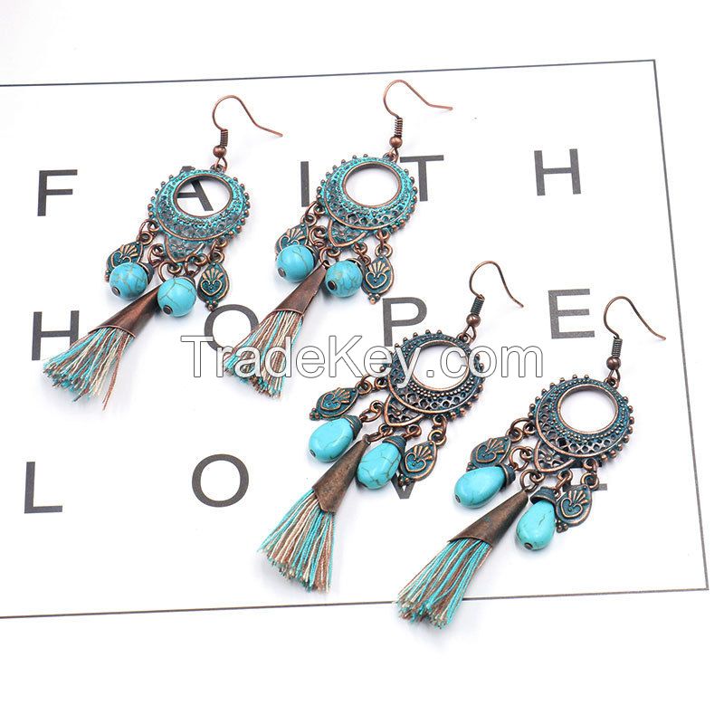 Bohemian tassel Earrings - HQEF-0003