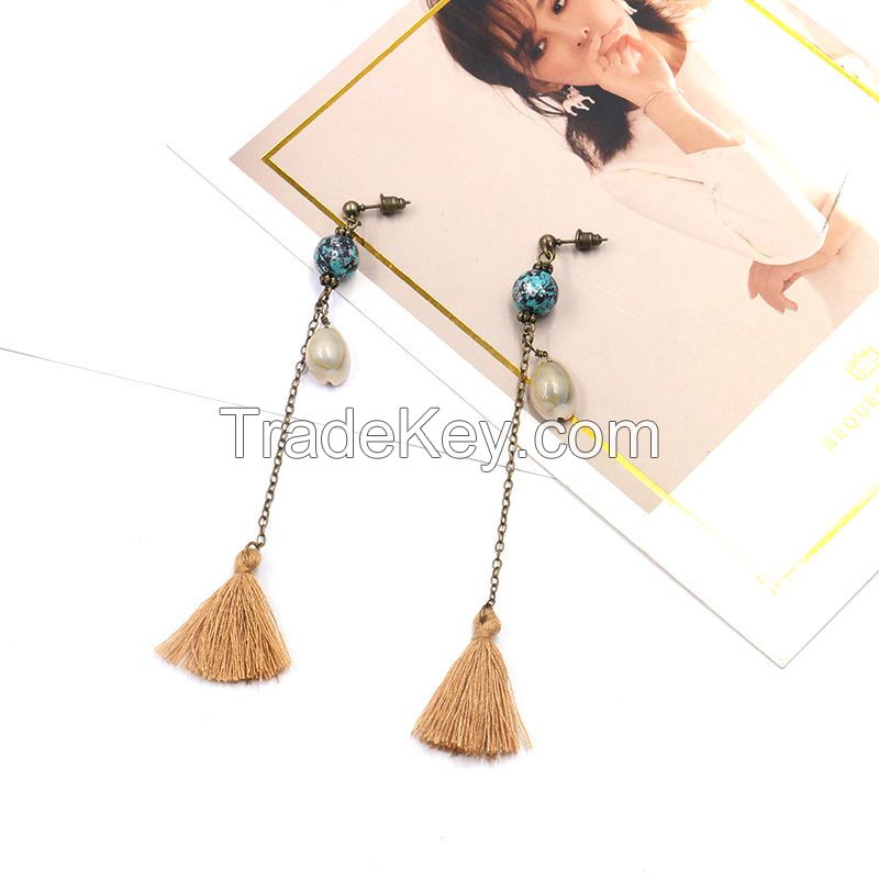 Bohemian tassel Earrings - HQEF-0003