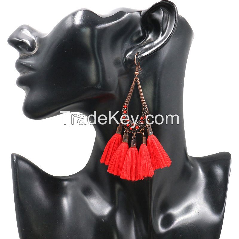 Vintage Tassel Earrings - HQEF-0225