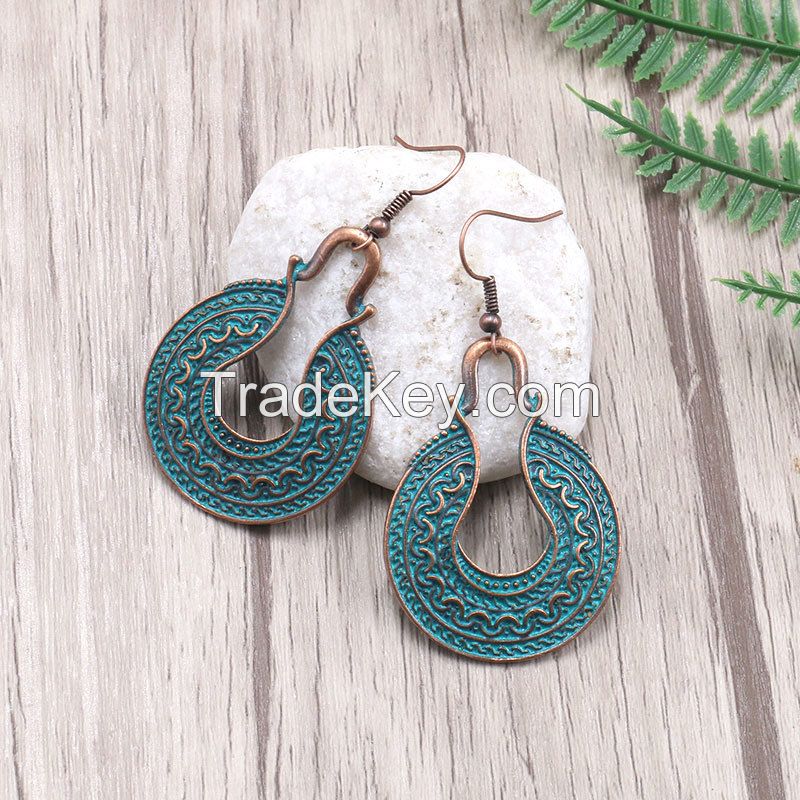 Vintage Alloy Earrings - HQEF-1037