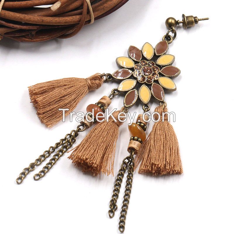 Vintage tassel earrings - HQEF-0092